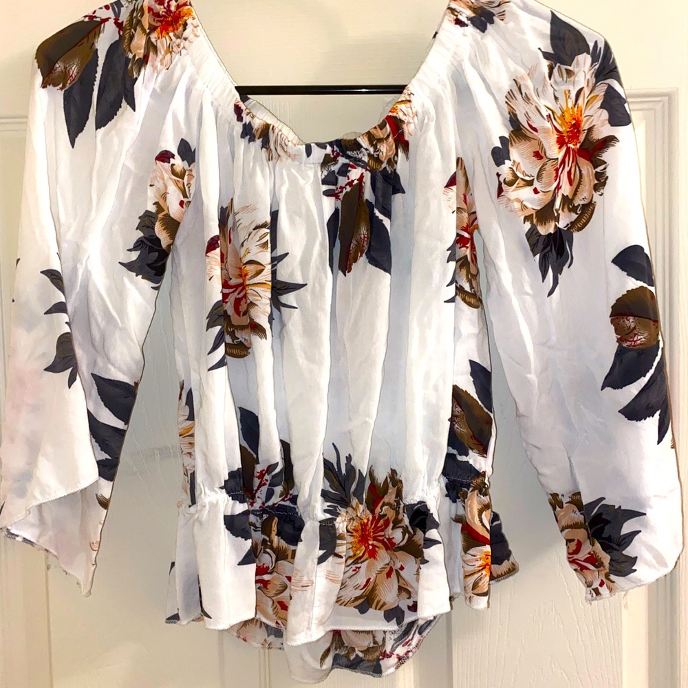 Floral Off The Shoulder Top